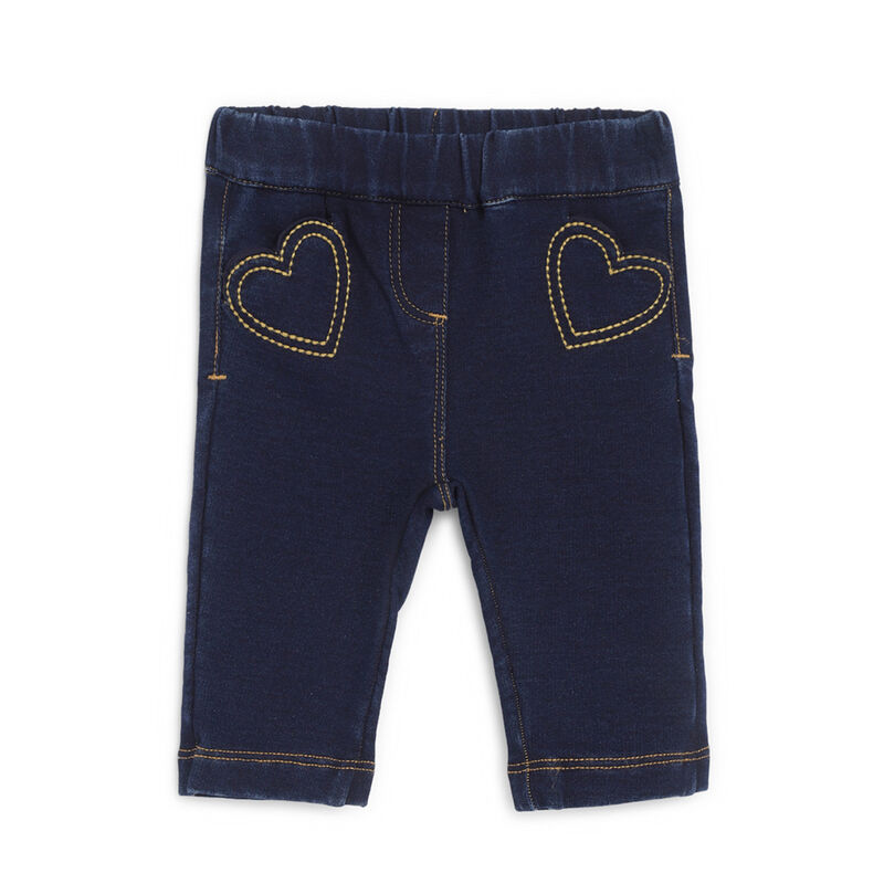 Girls Dark Blue Solid Jeans image number 0